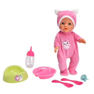 New Born Baby - Kitty Onesie - Babypuppe - ca. 30 cm