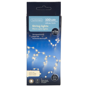 100er LED Lichterkette - warmweiß - ca. 159 cm - Innenbereich