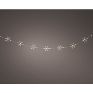 LED Girlande - Schneeflocken - warmweiß - ca. 225 cm - Außenbereich geeignet