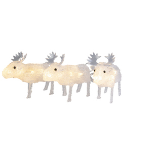 LED Elche - warmweiß - ca. 12 cm - Innen- und Außenbereich - 3er Set