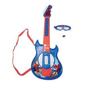 Spider-Man - Kindergitarre + Brille mit Mikrofon