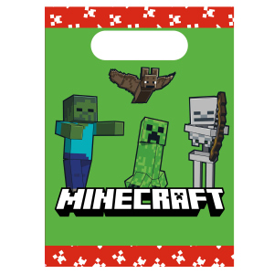 Minecraft - 4 Papiertüten - ca. 16 x 22 cm
