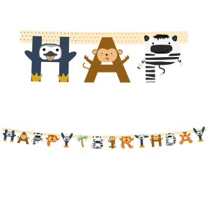 Girlande - Happy Birthday - Zootiere