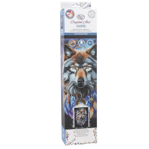 Crystal Art - Scroll-Kit - Wolf