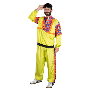 Kostüm - Herren, Vintage Ski-Anzug - neongrün - in verschiedenen Größen erhältlich
