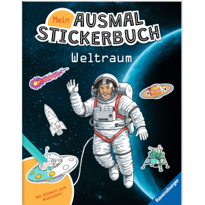 Mein Ausmalstickerbuch - Weltraum - Mit Stickern zum Ausmalen
