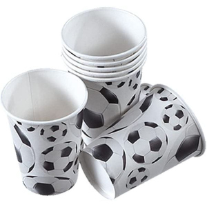 8 Pappbecher - Fußball - ca. 200 ml