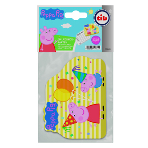 Peppa Pig - 6 Einladungskarten