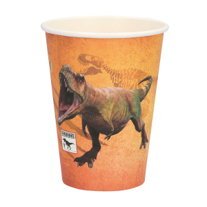 8 Pappbecher - T-Rex - ca. 250 ml