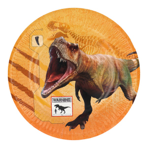 8 Pappteller - T-Rex - ca. Ø 23 cm
