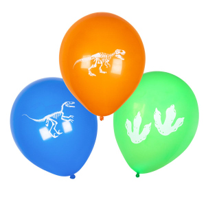 6 Luftballons - T-Rex - ca. Ø 25 cm