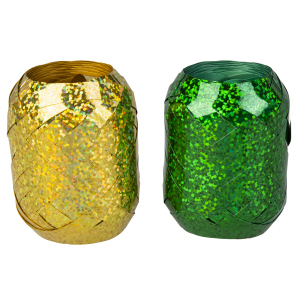 2 Eiknäuel - gold/grün - ca. 200 x 0,7 cm