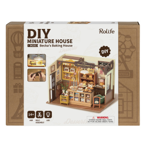 DIY - Holz Bastelset - Miniaturhaus - Bäckerei