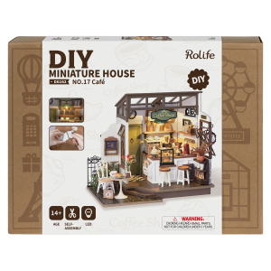 DIY - Holz Bastelset - Miniaturhaus - Cafe 17