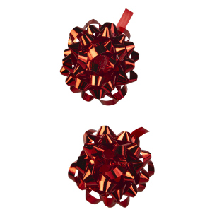 2 Maxi Schleifen - rot - ca. Ø 9 cm