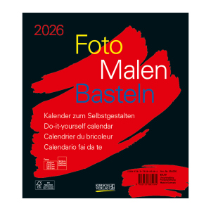 Foto Malen Basteln - Kalender zum Selbstgestalten - 2026 - schwarz