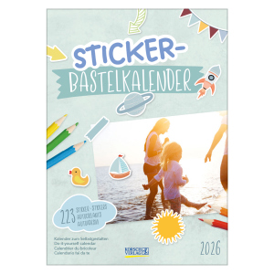 Foto Malen Basteln - Sticker-Bastelkalender - Fotokalender zum Selbstgestalten - 2026