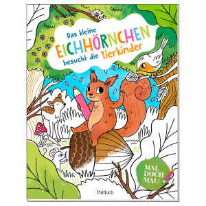 Das kleine Eichhörnchen besucht die Tierkinder - Mal doch mal!