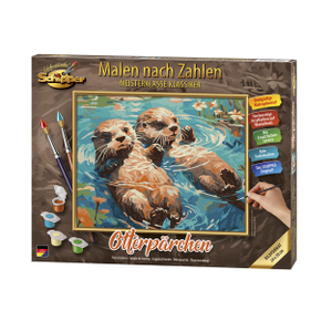 Malen nach Zahlen - Otterpärchen - Meisterklasse Klassiker