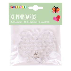 Steckplatten für Bügelperlen - Schmetterling und Herz - 2er Set