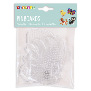 4 Steckplatten für Bügelperlen - weiß