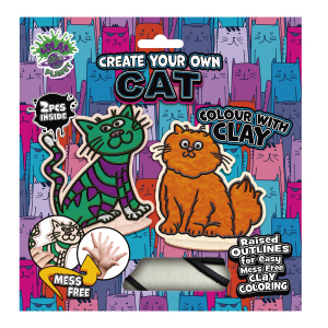 Splat Planet - Clay Colouring - Knet-Bastelset - Katze - 2er Set