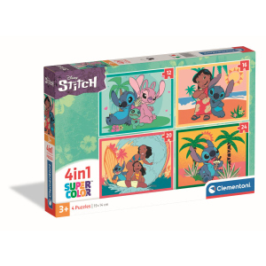Disney Stitch - Kinderpuzzle Set 4in1 - 12+16+20+24 Teile Supercolor