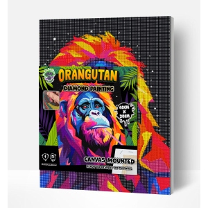Splat Planet - Daimond Painting - Orangutan