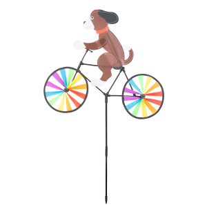 Windspielrad - Hund auf Fahrrad - ca. 53 x 90 cm