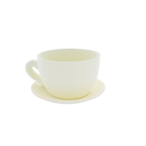 Pflanztasse gelb - aus Keramik - ca. 23 x 19 x 12 cm