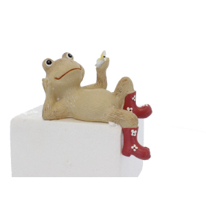 Kantenhocker Frosch - ca. 14,3 x 5,5 x 8,2 cm