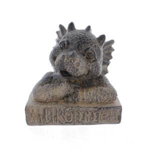Dekofigur Drache - Willkommen - ca. 28 x 23 x 23 cm