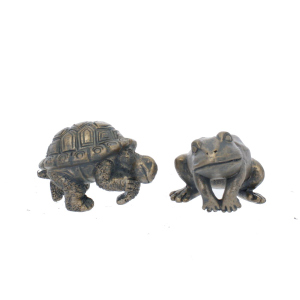 Topfhänger-Figur - Frosch/Schildkröte - ca. 8 x 5,5 x 5,5 cm - 1 Stück