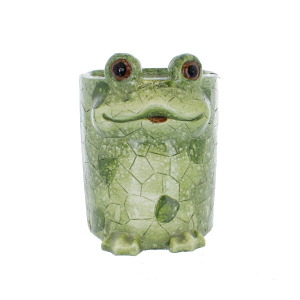 Pflanztopf - Frosch - grün - ca. 19,5 x 22 x 25,5 cm