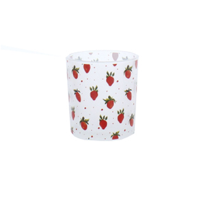 Windlicht - Erdbeere - rosa/rot - ca. 7 x 8 cm