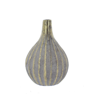 Vase - antik gold - ca. 12 x 8 x 17,7 cm