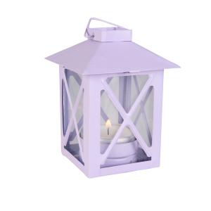 Laterne mit Kerzenhalter - aus Metall - 1 Stück