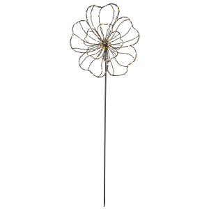 LED Pflanzenstecker - Blumenform - schwarz