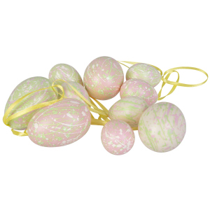 12 Ostereier Dekohänger - irisierend 