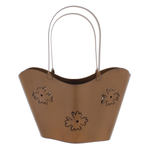 Pflanztopf - Tasche in Rostoptik - ca. 39 x 16 x 44 cm