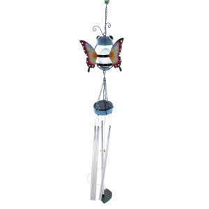 Solar Windspiel - Schmetterling - ca. 19,5 x 8,5 x 130 cm
