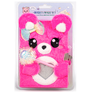 Flauschiges Tagebuch Set - Bärchen