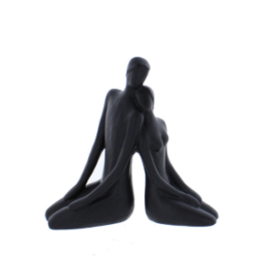 Dekoobjekt - Paar - aus Keramik - schwarz