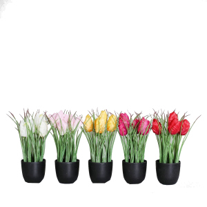 Tulpen im Topf - Kunstblumen - 1 Stück