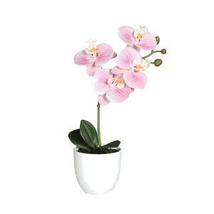 Orchidee im Topf - pink - Kunstblumen