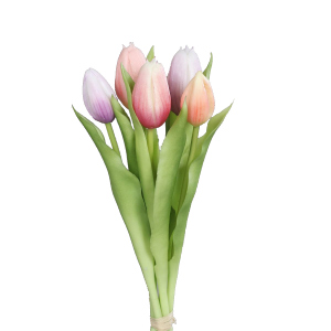 Tulpenbund - rosa-lila - Kunstblumen