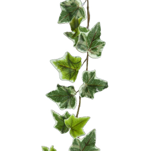 Efeugirlande - grün-weiß - Kunstblumen