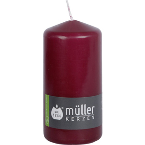 Stumpenkerze - karminrot - ø x H ca. 6,8 x 13,5 cm