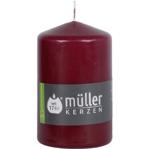 Stumpenkerze - karminrot - ø x H ca. 5,7 x 8 cm