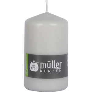 Stumpenkerze - Kiesel - ø x H ca. 6,8 x 13,5 cm